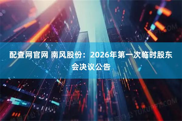 配查网官网 南风股份：2026年第一次临时股东会决议公告