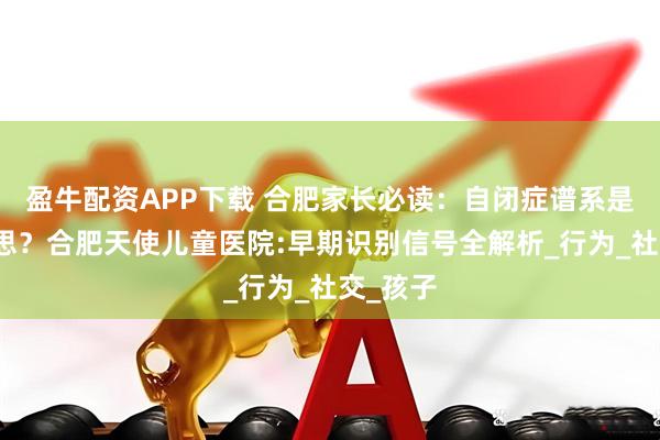 盈牛配资APP下载 合肥家长必读：自闭症谱系是什么意思？合肥天使儿童医院:早期识别信号全解析_行为_社交_孩子