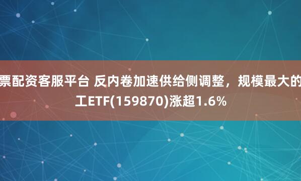 股票配资客服平台 反内卷加速供给侧调整，规模最大的化工ETF(159870)涨超1.6%