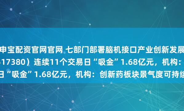 申宝配资官网官网 七部门部署脑机接口产业创新发展，创新药ETF天弘（517380）连续11个交易日“吸金”1.68亿元，机构：创新药板块景气度可持续