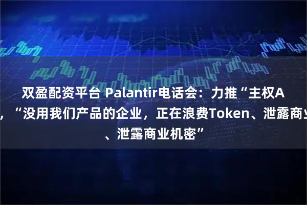 双盈配资平台 Palantir电话会：力推“主权AI”架构，“没用我们产品的企业，正在浪费Token、泄露商业机密”